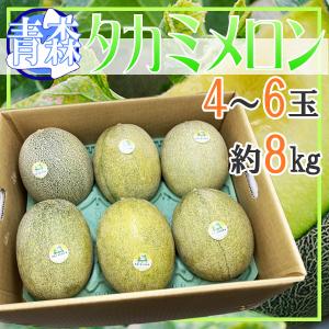 青森県産　タカミメロン　4-6玉　約8kg